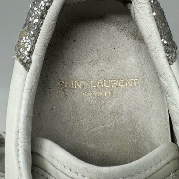 Authentic Saint Laurent leather Sneakers size EU 37/ 7 US - Picture 9 of 11